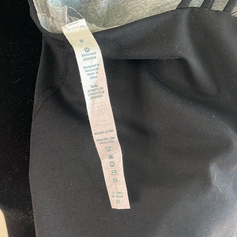 Lululemon Strappy Black Tank Top - Picture 5 of 6